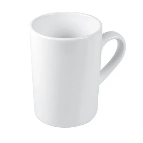 Straight Edge Sublimation Coffee Mugs White 10oz ceramic Mugs